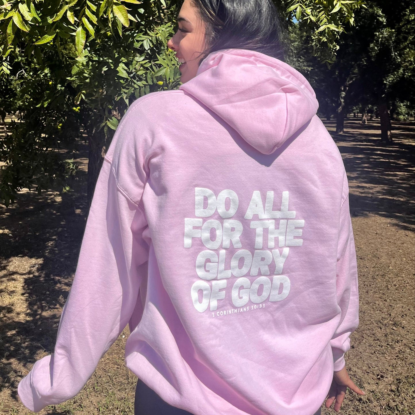 GLORY OF GOD Hoodie - Pink