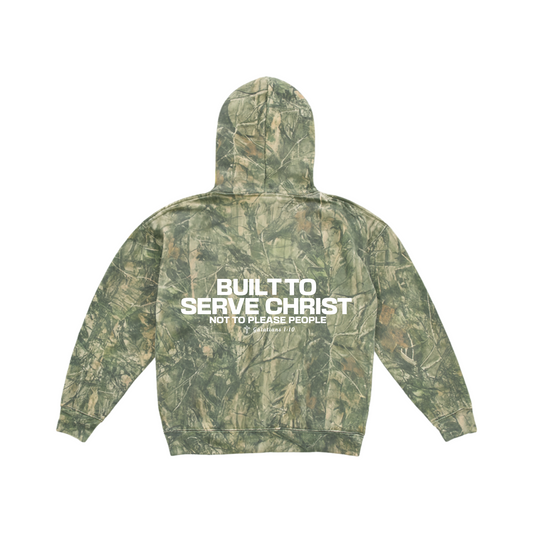 BUILT TO SERVE Heavy Cotton Hoodie- Camo