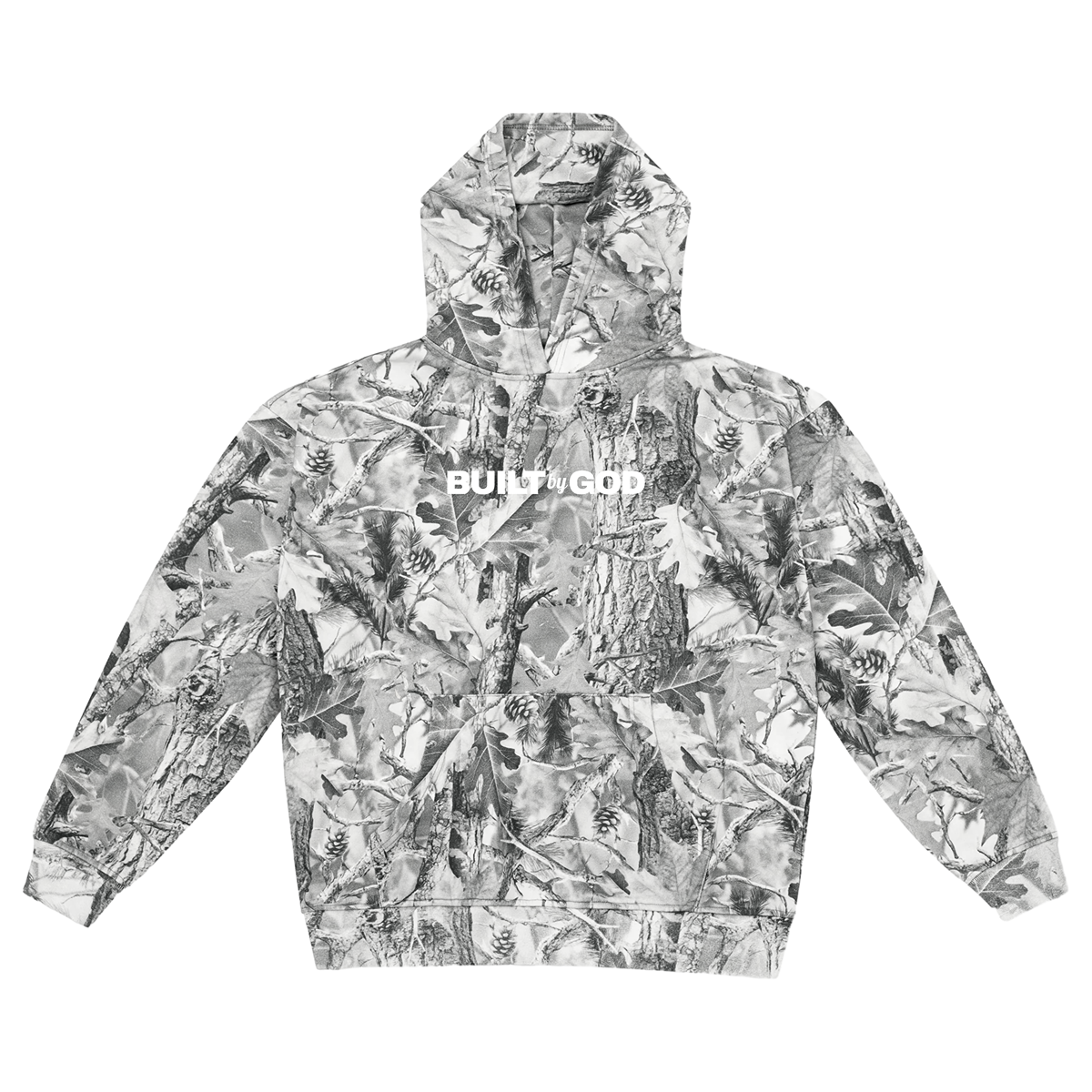 GLORY OF GOD Heavy Cotton Hoodie- Gray Camo