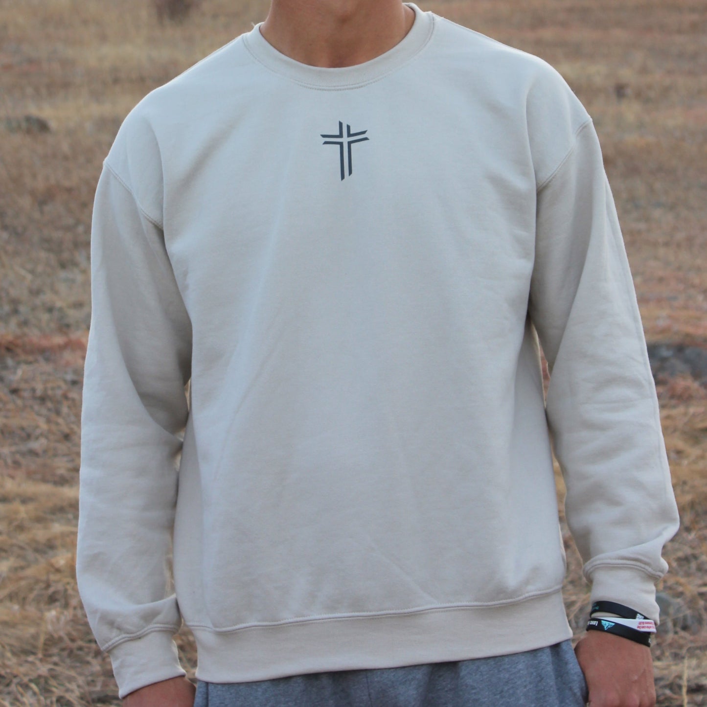 REJOICE ALWAYS Crewneck - Sand