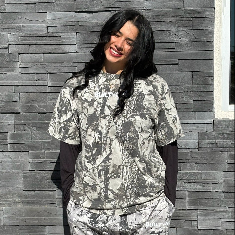 GLORY OF GOD Oversized Tee - Gray Camo