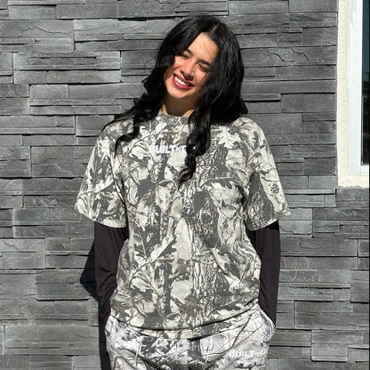 GLORY OF GOD Oversized Tee - Gray Camo