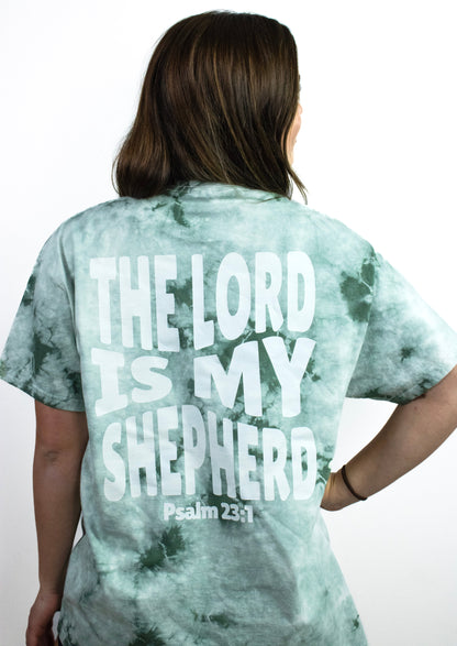 THE LORD IS MY SHEPERD Tee - Crystal Green