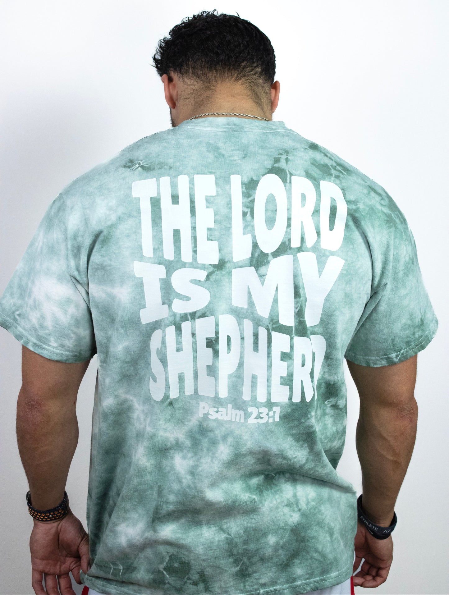 THE LORD IS MY SHEPERD Tee - Crystal Green