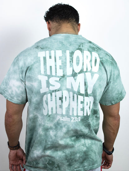THE LORD IS MY SHEPERD Tee - Crystal Green